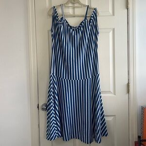 Zara Drop Waist Grecian Off the Shoulder Dress
